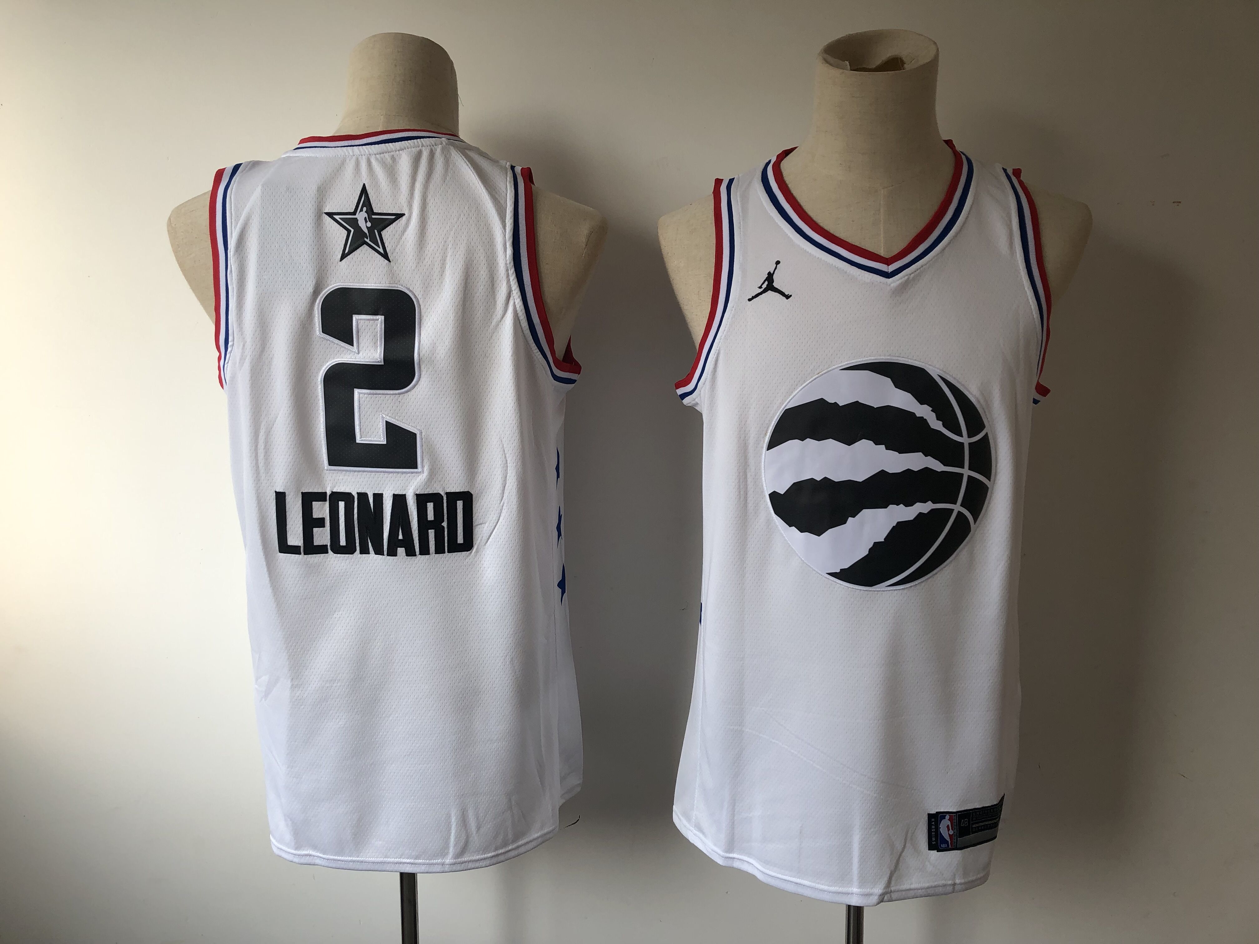 Men Toronto Raptors #2 Leonard white 2019 All Star NBA Jerseys